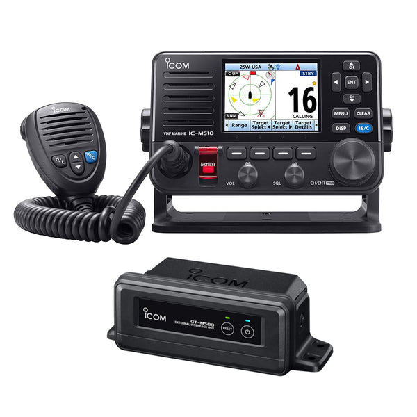 Icom M510 PLUS VHF Bundle w/CT-M500 Wireless Interface Box f/NMEA 2000 [M510 PLUS 21+CTM500 11]